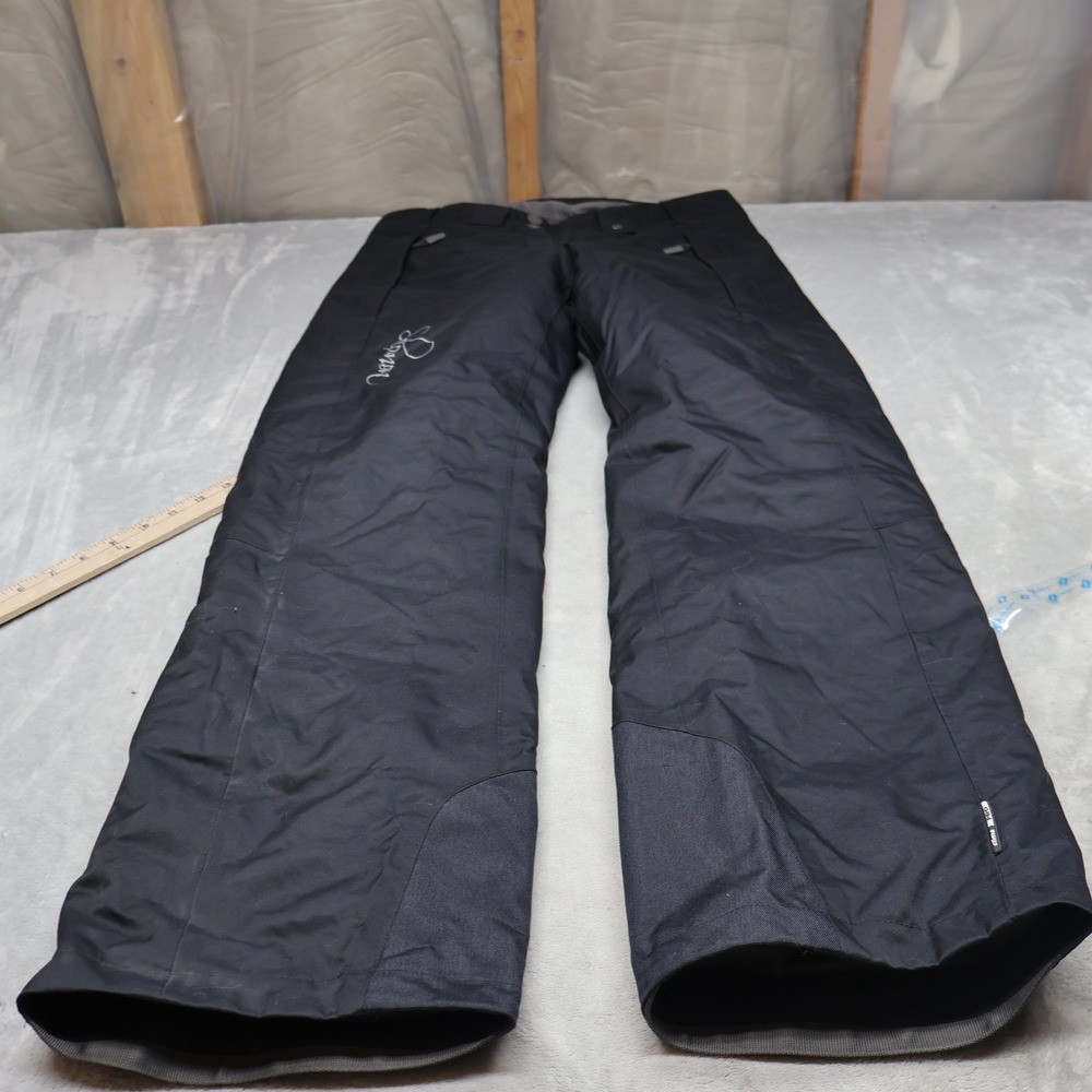Salomon Snow Pants Men 8 Black Clima Pro Waterproof 10K Winter Outdoor Ski 30x32